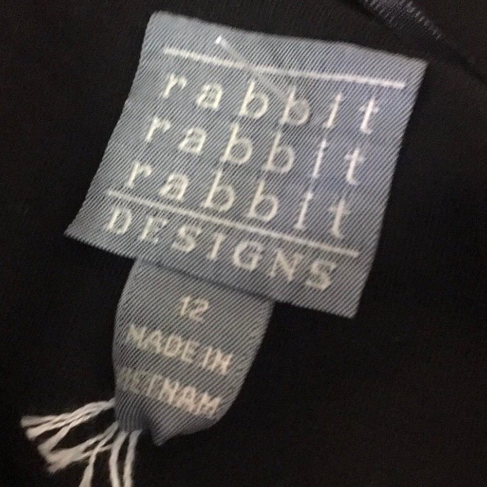 Rabbit Rabbit Rabbit Designs Black and Gray Long Sleeved Ruffled
A-line Dress - Picture 10 of 11